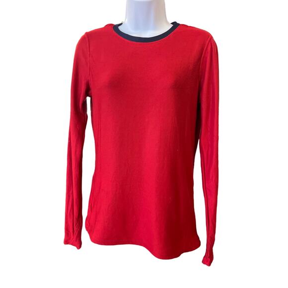 Climateright by Cuddl Duds Women's PJ Set Red Long Sleeve Shirt & Plaid Pants S - Picture 2 of 6